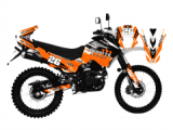 Mondial X-Treme Max 150 Monster Energy Design Turuncu Beyaz Sticker Set
